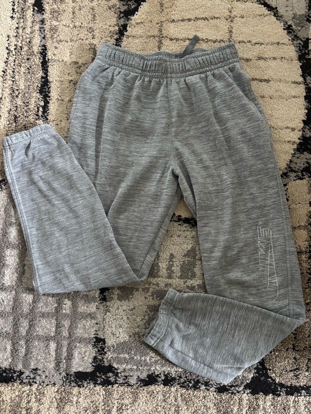 Nike Heather Gray Kids Jogger Sweatpants with Logo